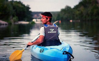 Canoeing from Ruoms to Sampzon - 4 km with Cap07 Canoë