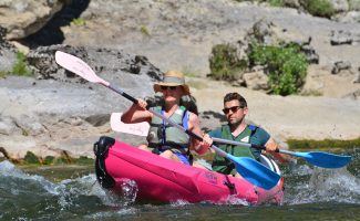 Canoe - Kayak from Vallon to St Martin d'Ardèche - 8 + 24 km / 2 days with Aigue Vive