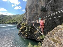 Via Ferrata du Lac de Villefort avec Kayacorde