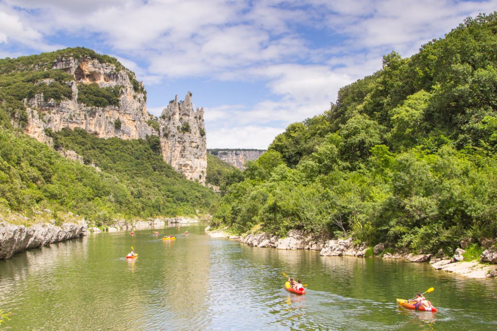 Canoeing from Vallon to St Martin d'Ardèche - 24 + 8 km / 2 days with La Vernède