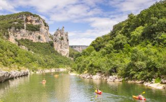 Canoeing from Vallon to St Martin d'Ardèche - 24 + 8 km / 2 days with La Vernède