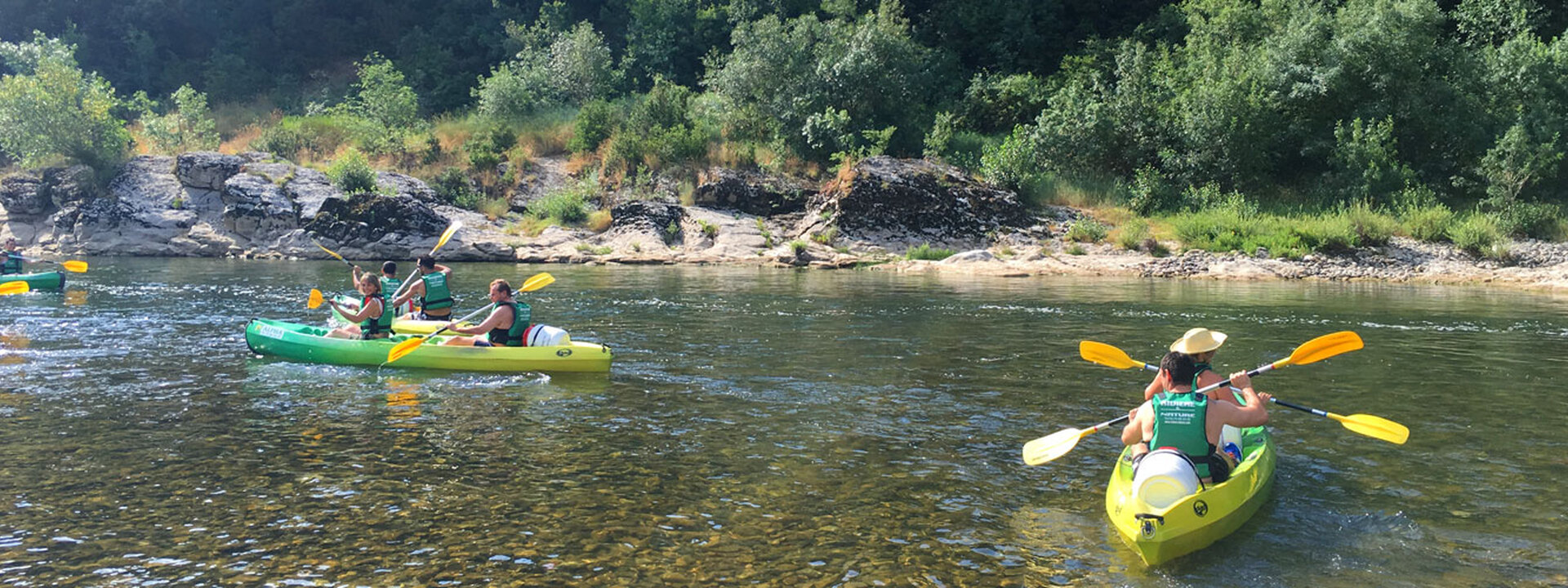 Canoe - Kayak from Sampzon to St Martin d'Ardèche - 12 +24 km / 2 days with Rivière et Nature