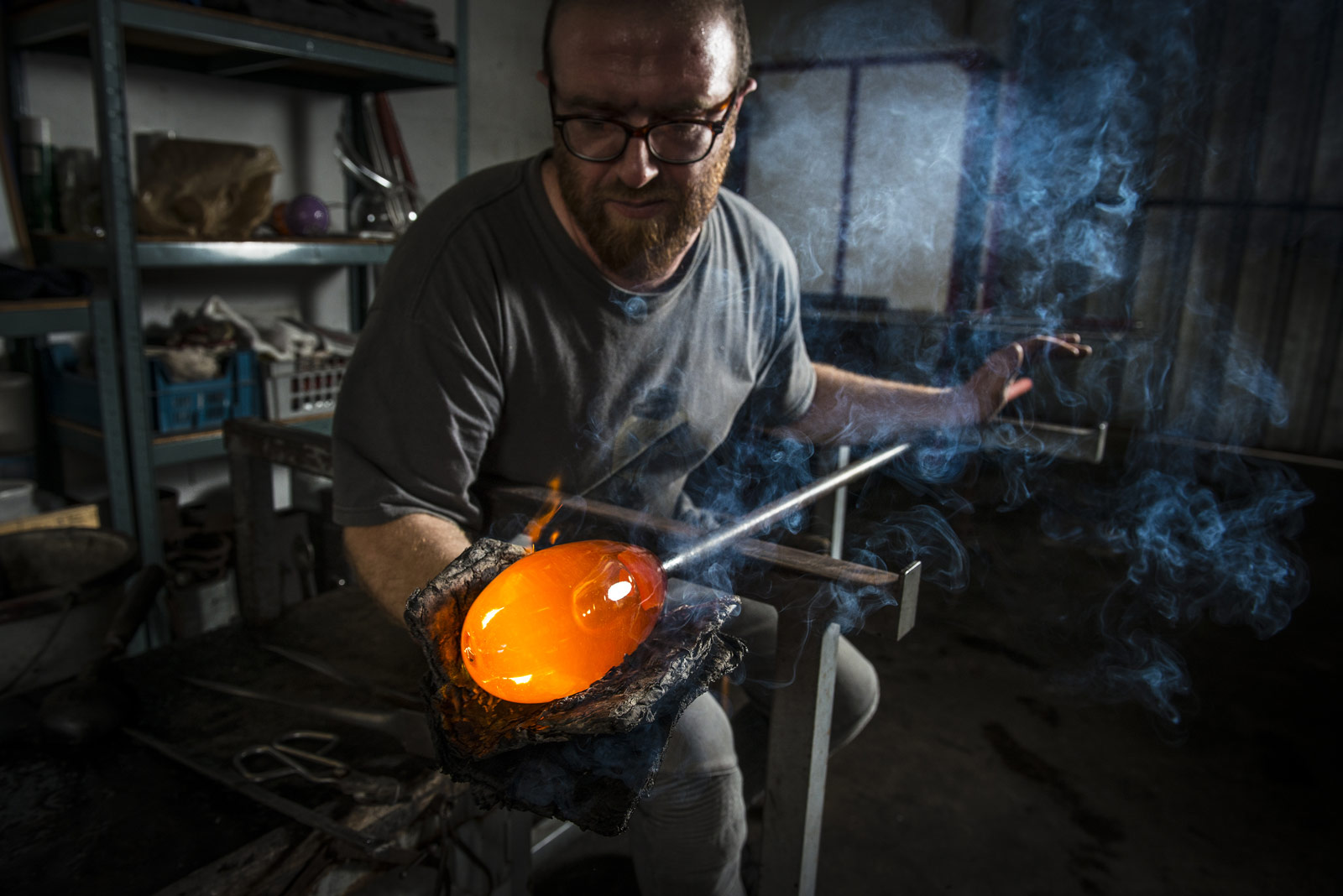 La magie du souffleur de verre avec Sylvain Nougaret © Matthieu Dupont